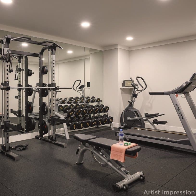 Gymnasium with advanced fitness equipment